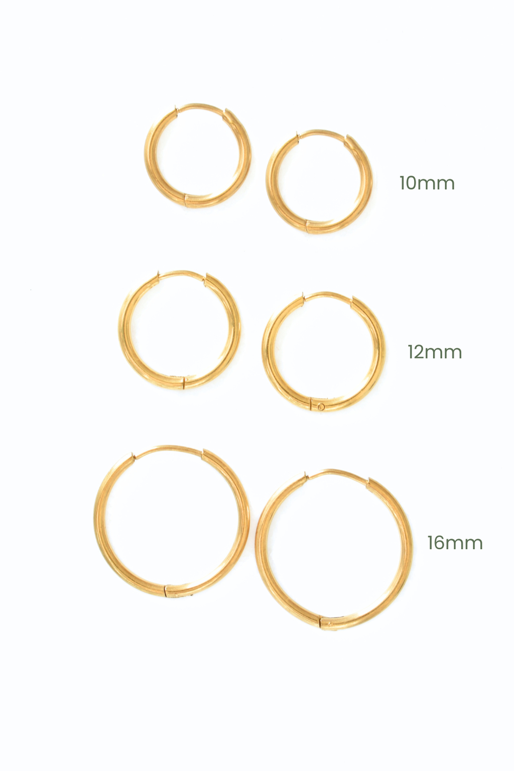 Hoop Huggie Earrings - 12mm image 3