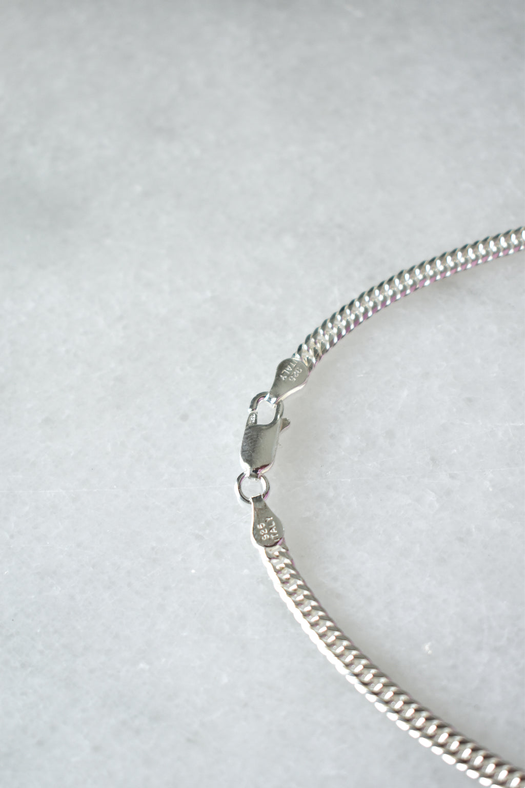 Curb Dainty Sterling Silver Necklace image 1
