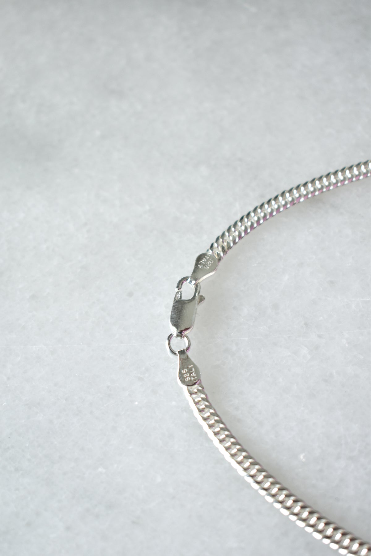 Curb Dainty Sterling Silver Necklace image 1