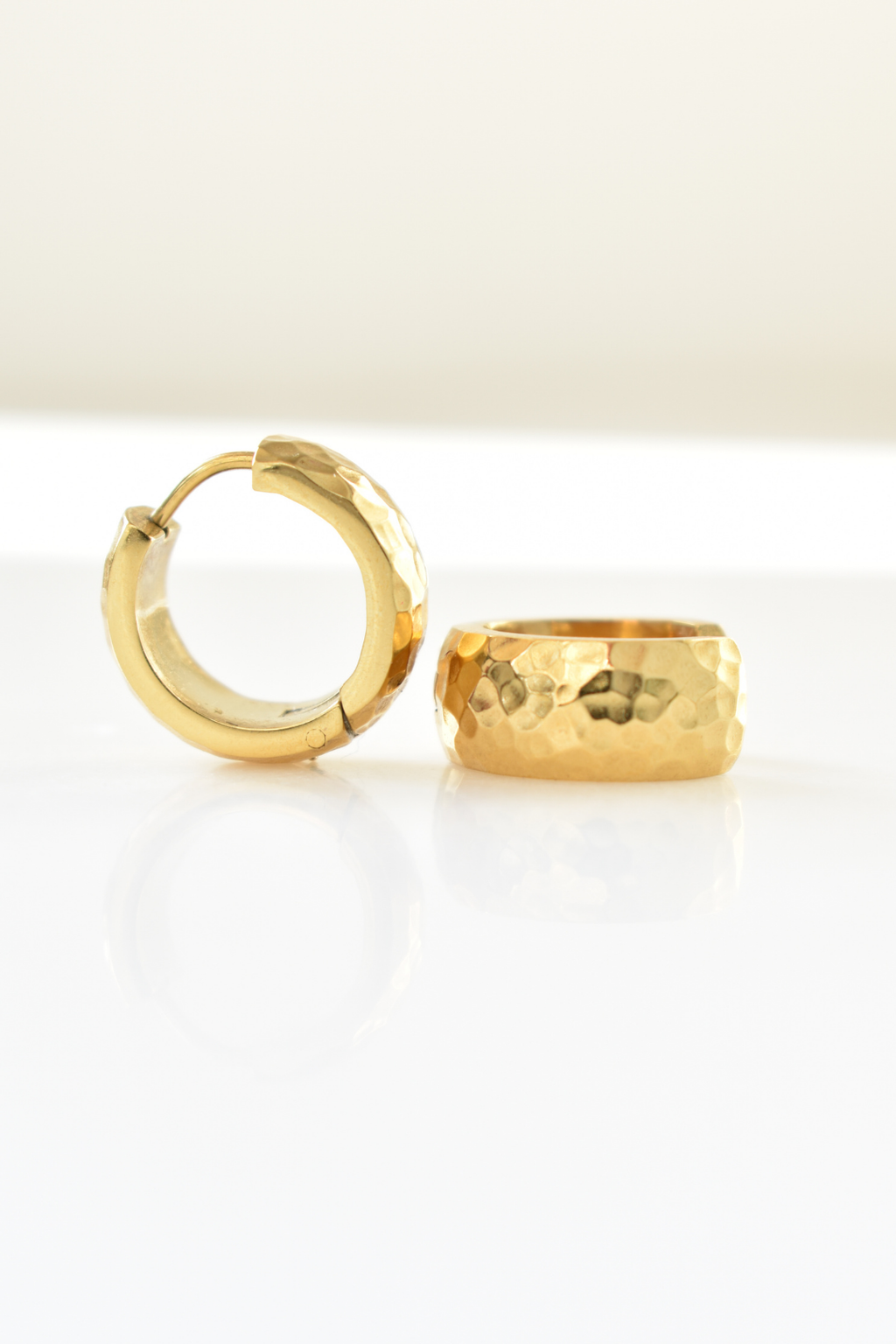 Chimmy Hammered Huggie Earrings image 0