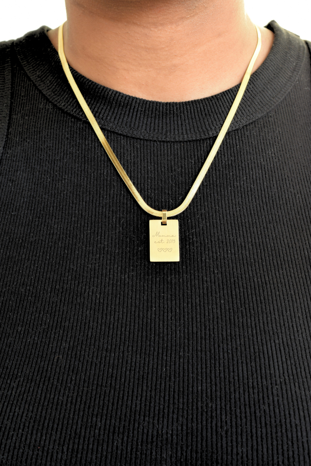 With You Herring Tag Necklace - Personalize image 4