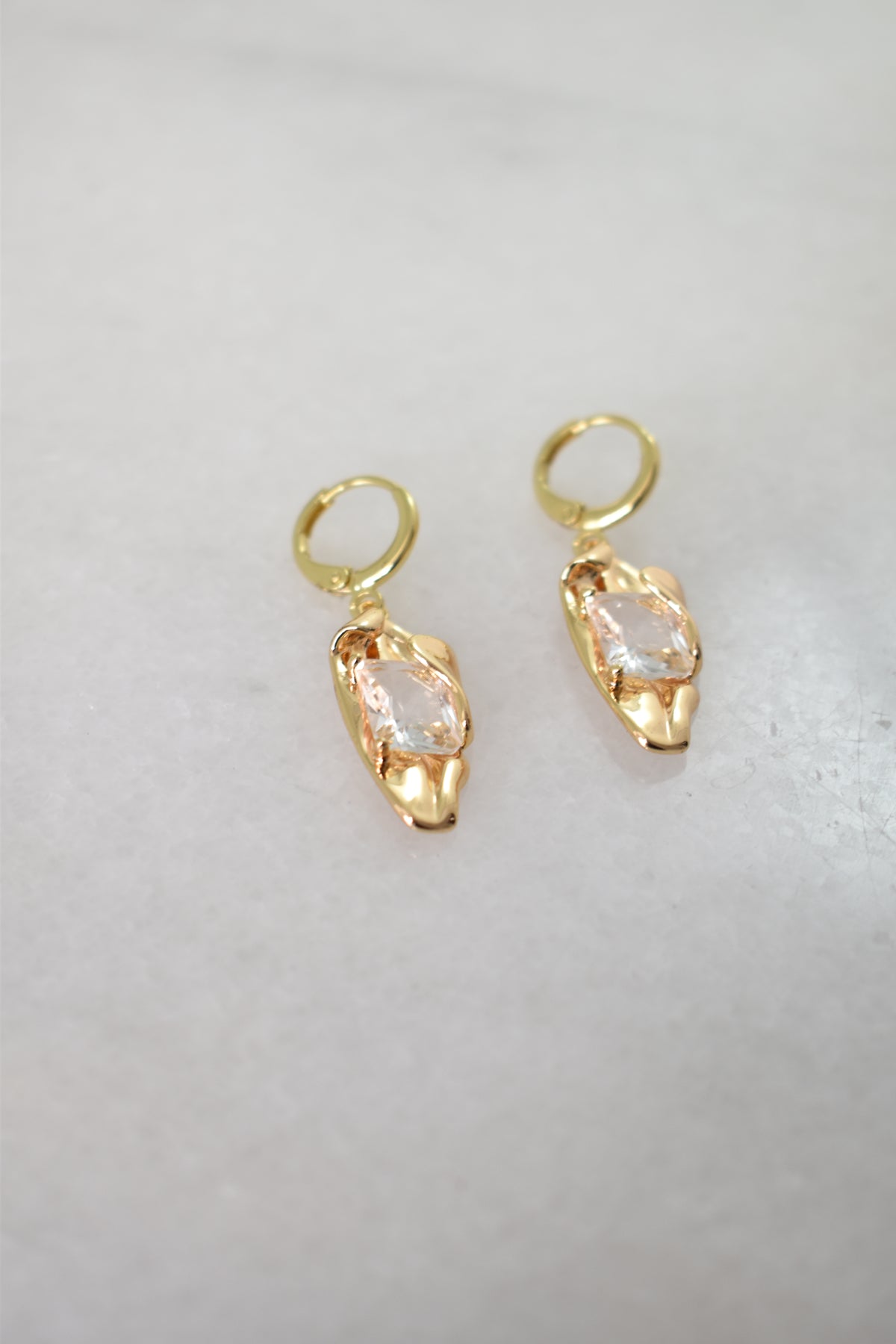 Golden-I Huggie Earrings image 3