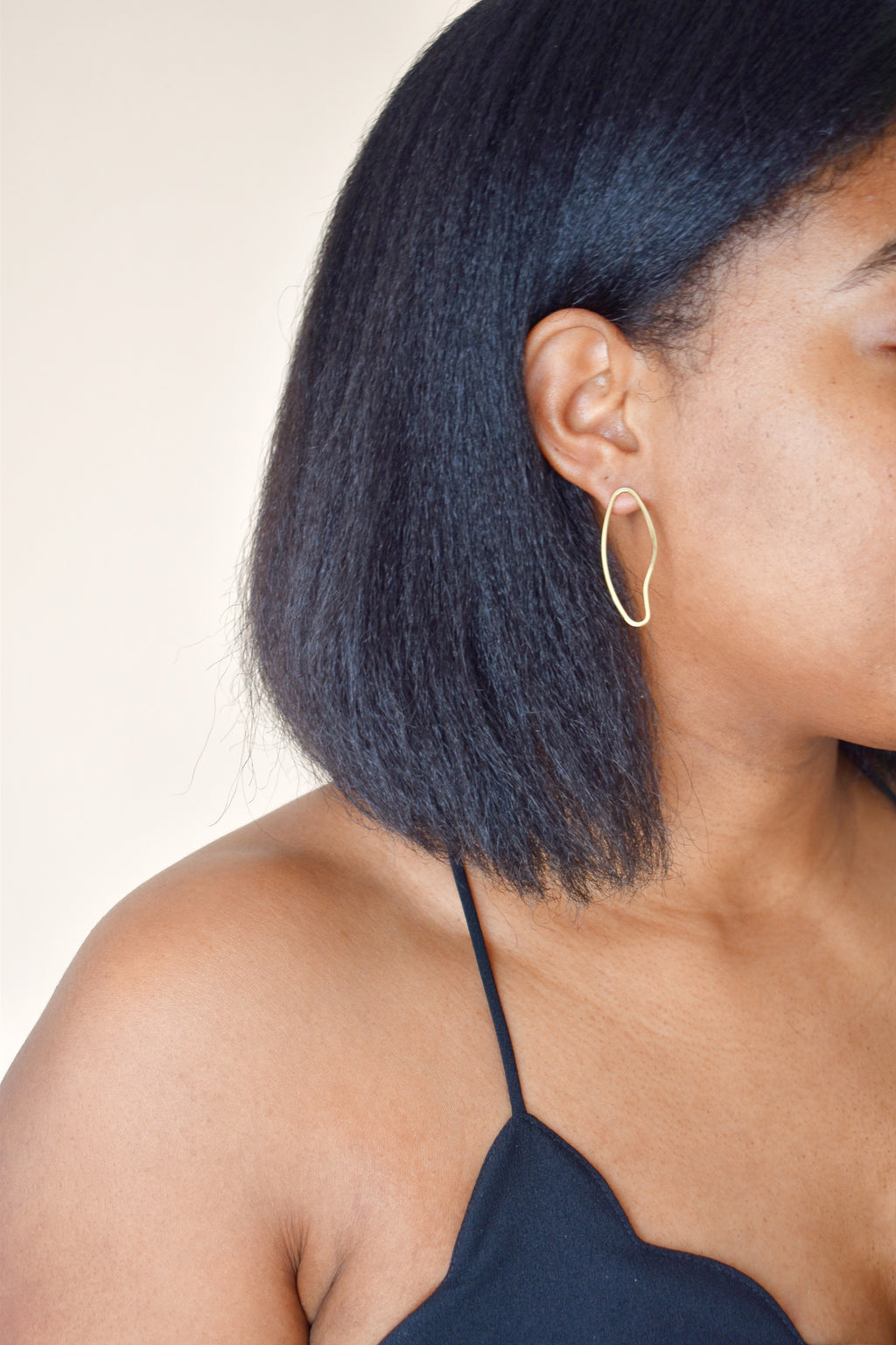 Swurve Stud Hoop Earrings image 1