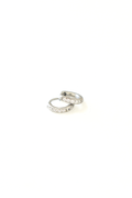Silver CZ Mini Huggie Earrings - 6mm image 0