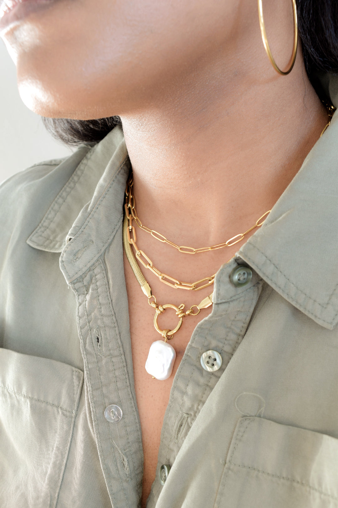 Pearl Snake Necklace image 1