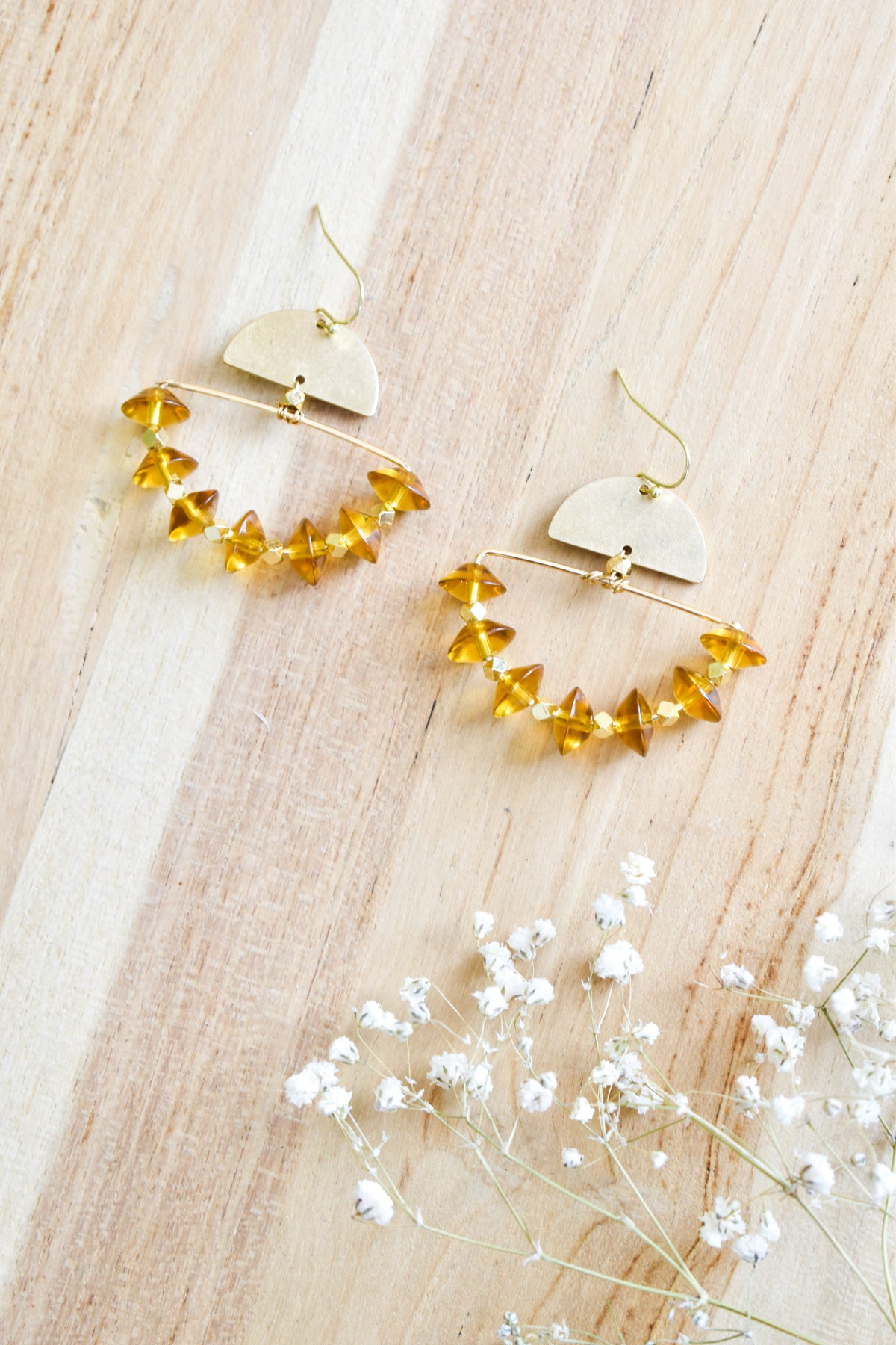 Liv Beaded Earrings - Yellow image 3