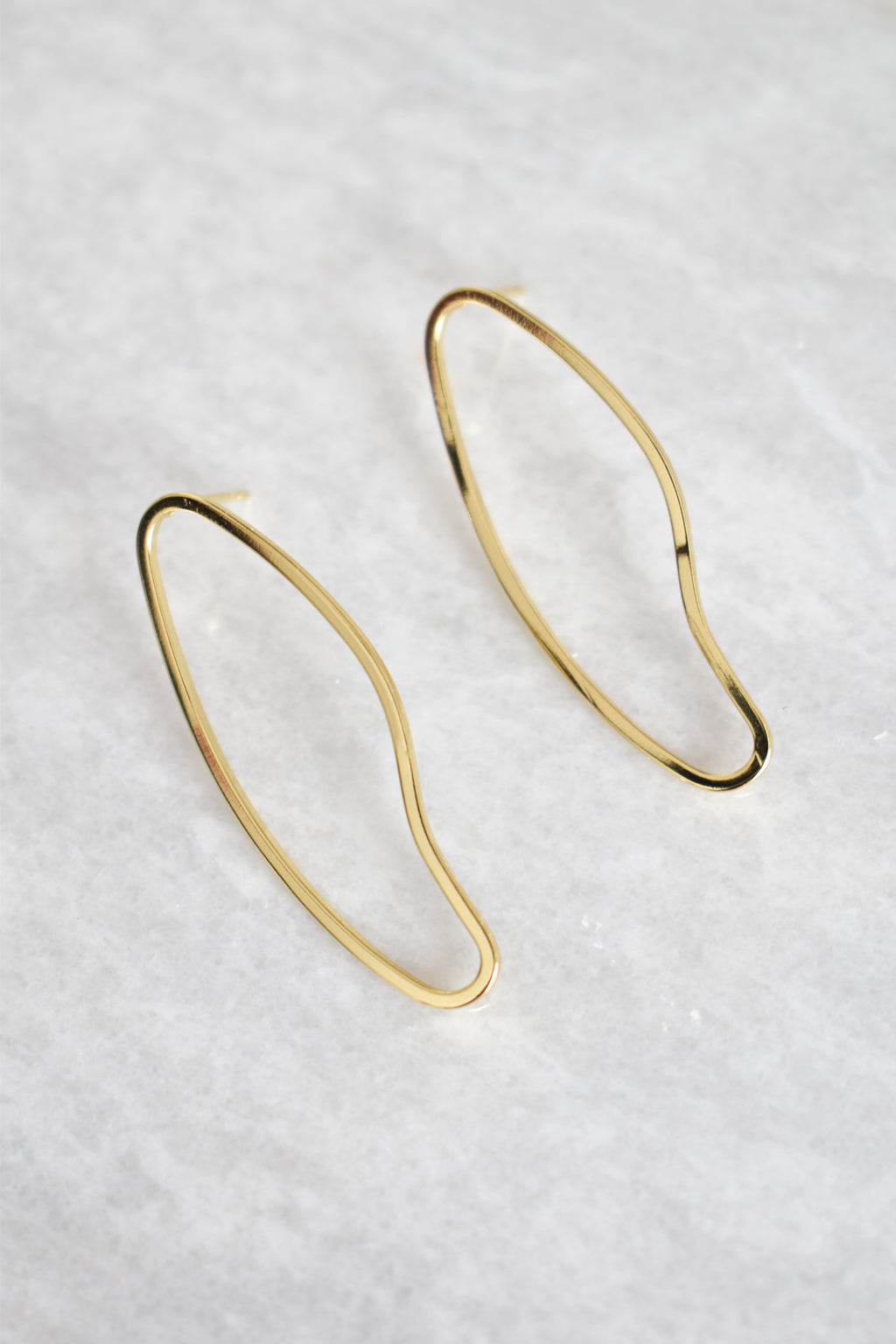 Swurve Stud Hoop Earrings image 0