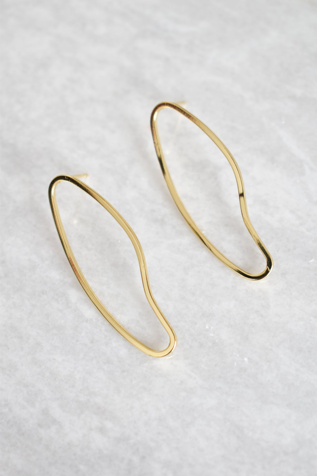 Swurve Stud Hoop Earrings image 0