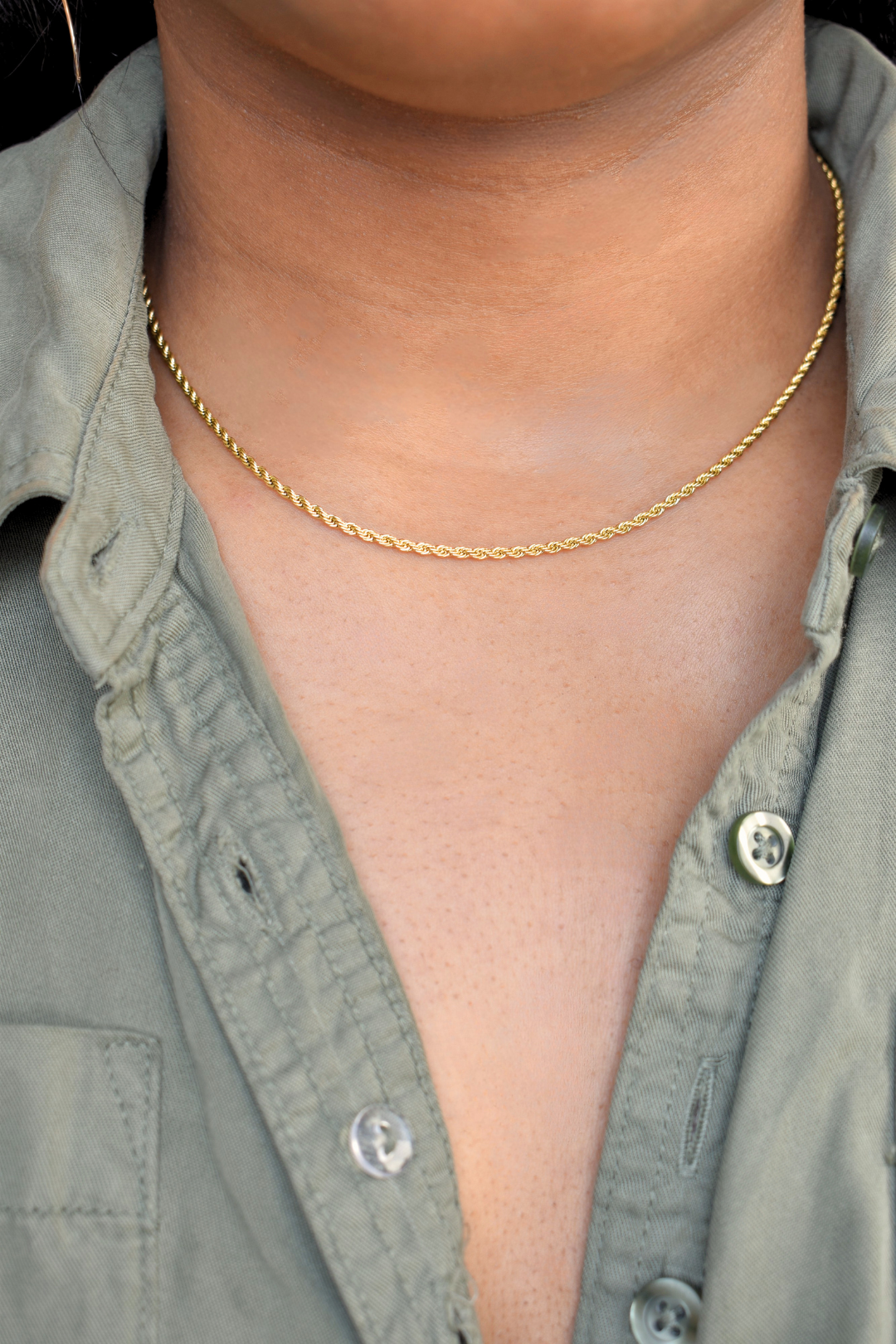 Rope Chain Necklace - Thin image 1