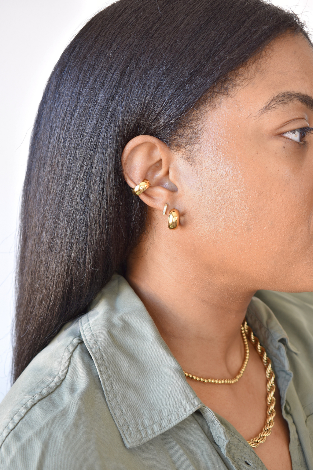 O Huggie Earrings image 4