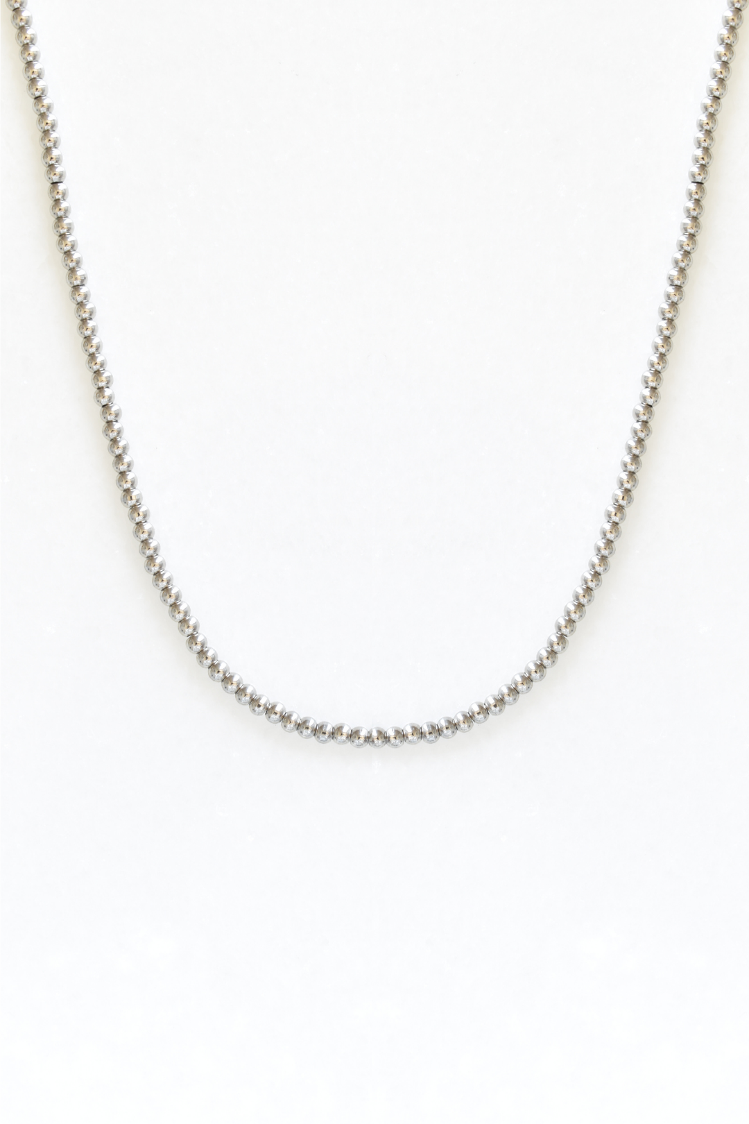 Silver Bead Necklace - Small image 0