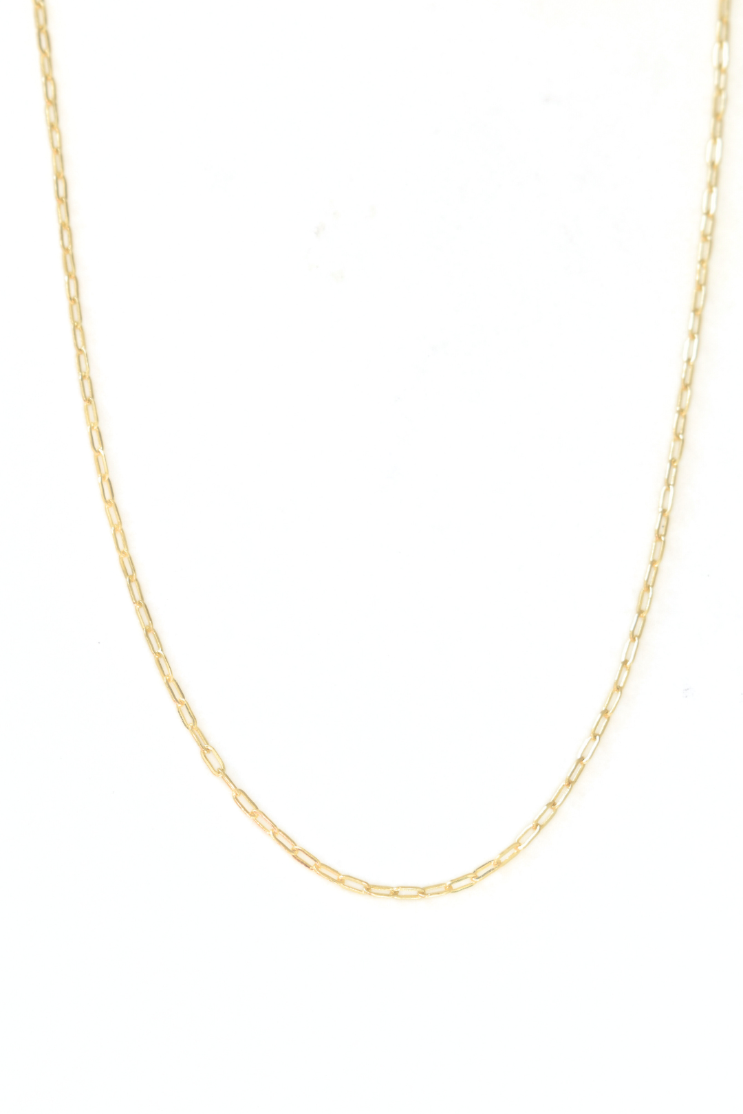 14K Gold Paperclip Necklace image 0