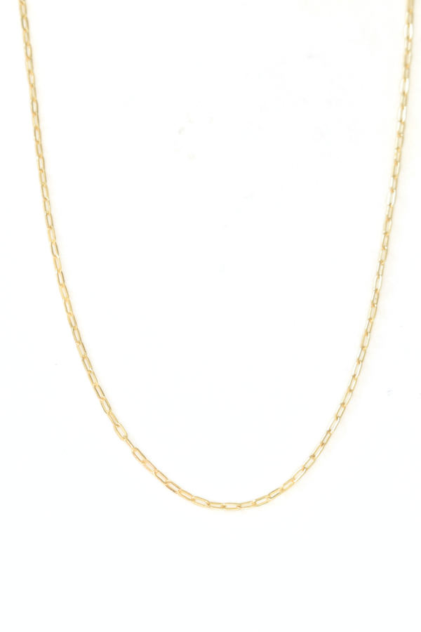 14K Gold Paperclip Necklace image 0