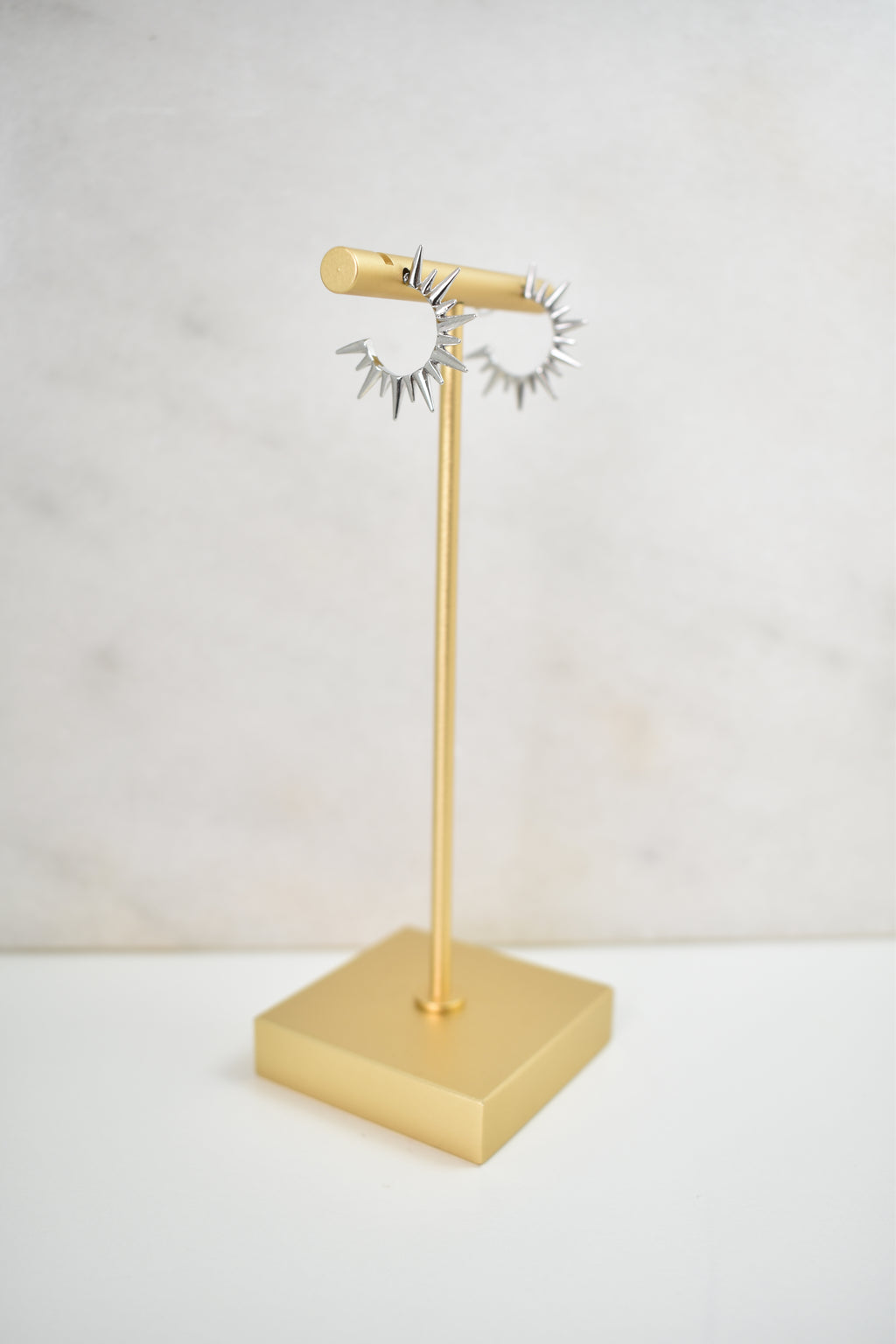 Spiked Huggie Earrings image 4