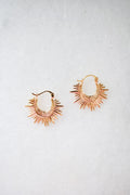 Halo Spikes Huggie Earrings - Gold image 0