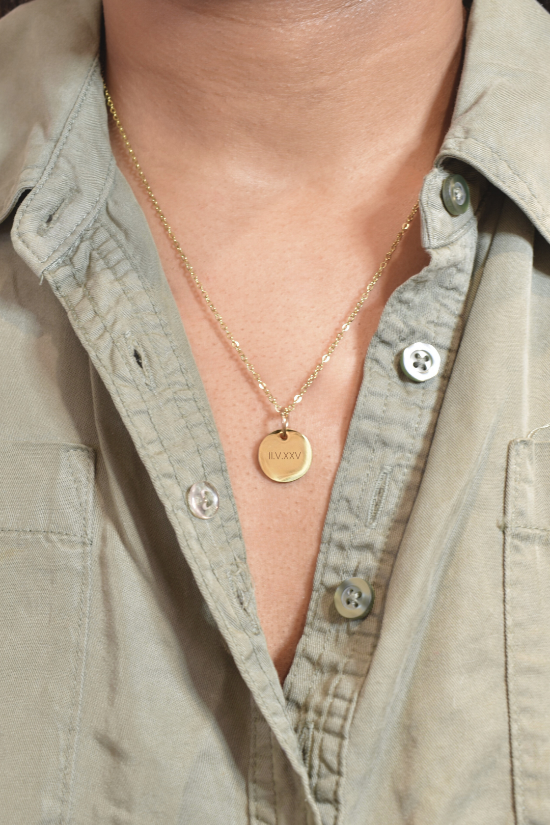 With You Circle Necklace - Personalize image 1