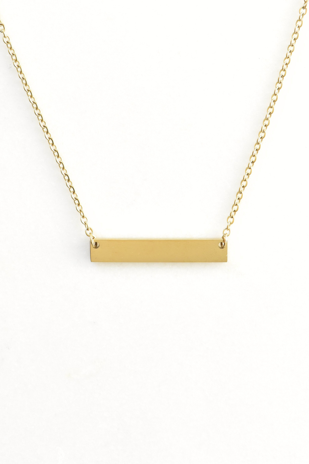 With You Bar Necklace - Personalize image 4