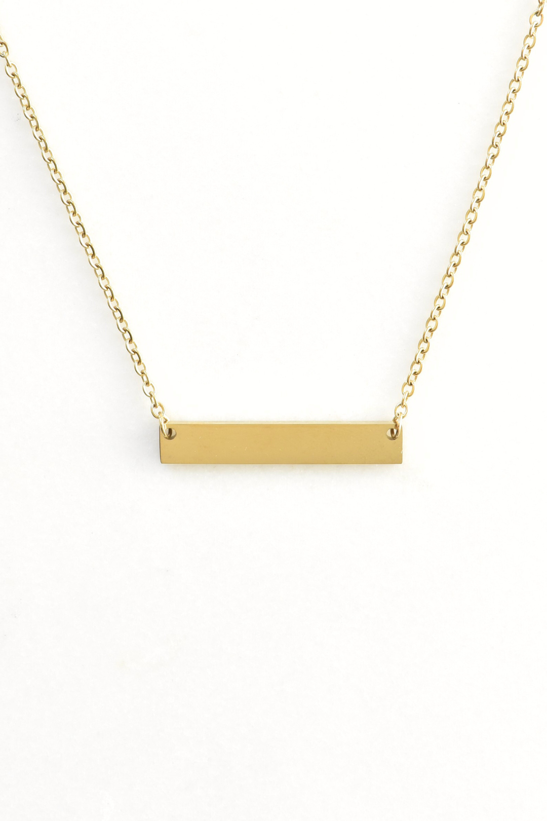 With You Bar Necklace - Personalize image 4