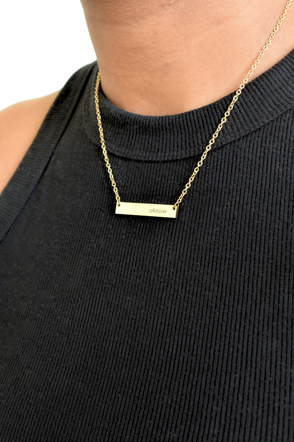 With You Bar Necklace - Personalize image 3